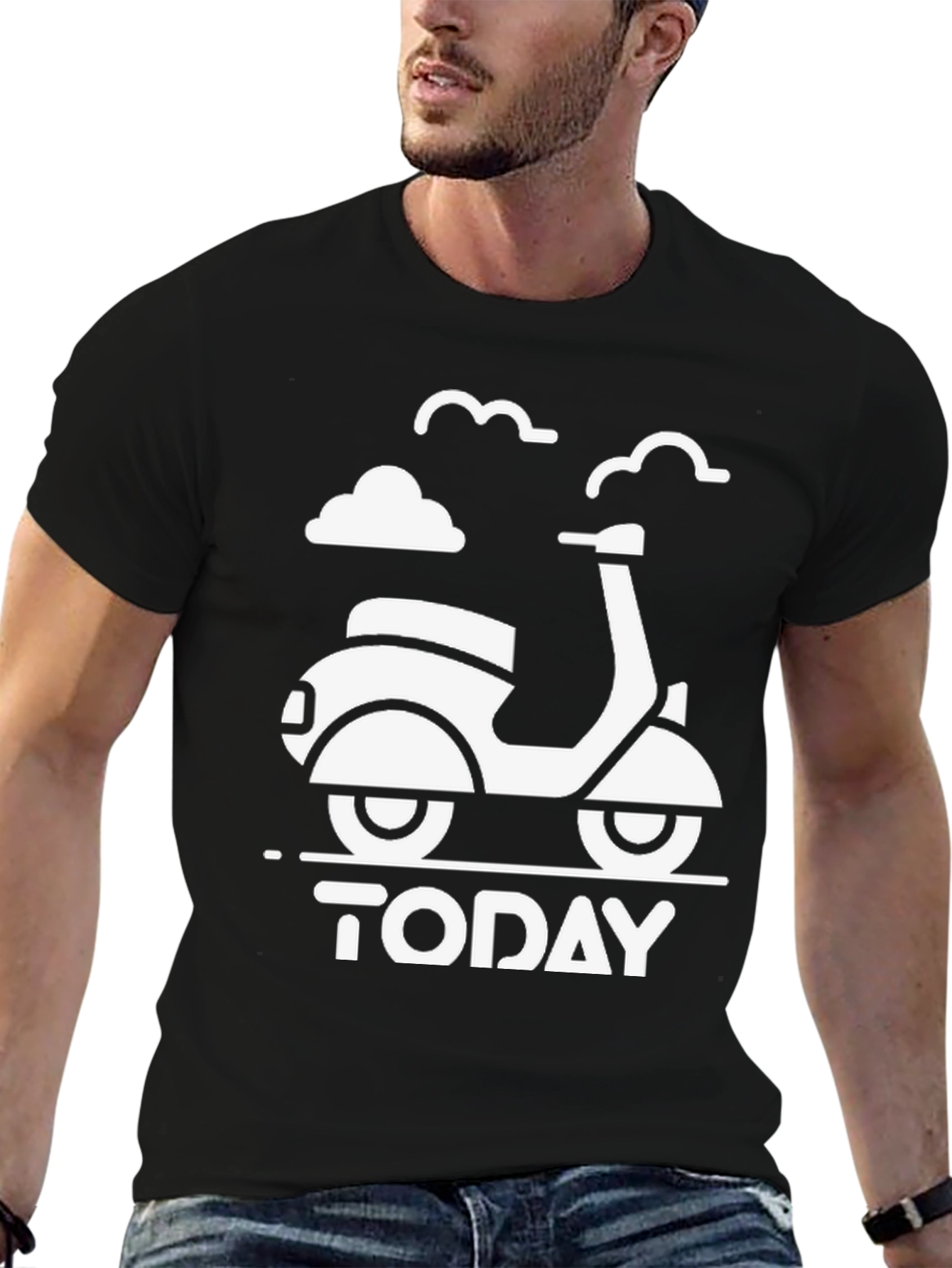 Today Scooter Graphic Tee - Black Unisex T-Shirt