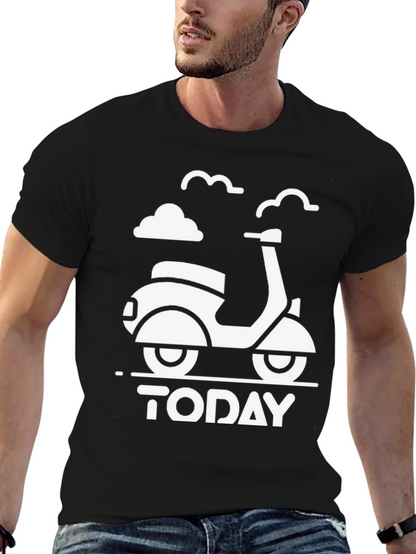 Today Scooter Graphic Tee - Black Unisex T-Shirt