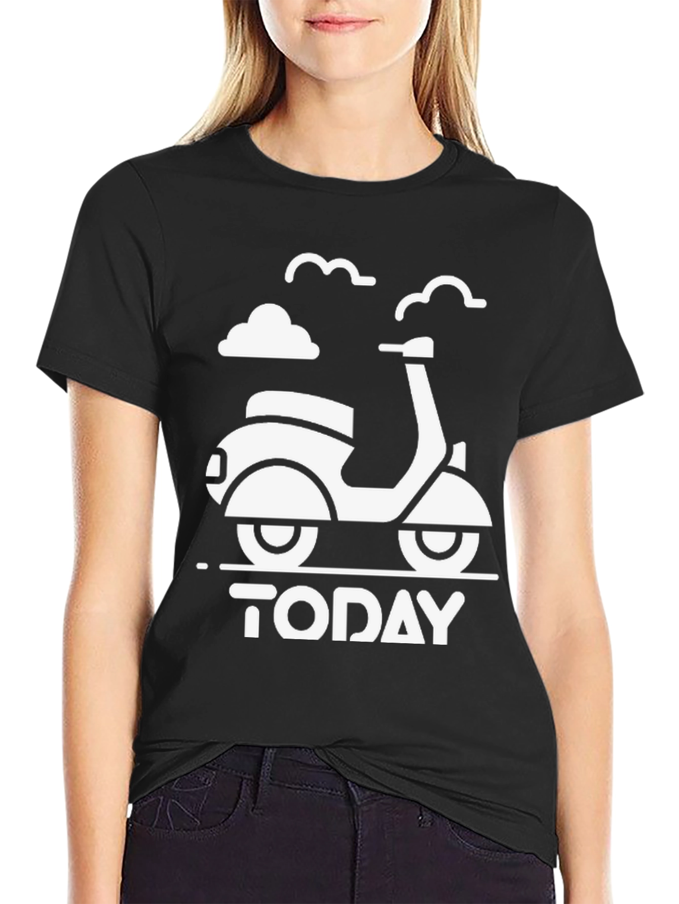 Today Scooter Graphic Tee - Black Unisex T-Shirt