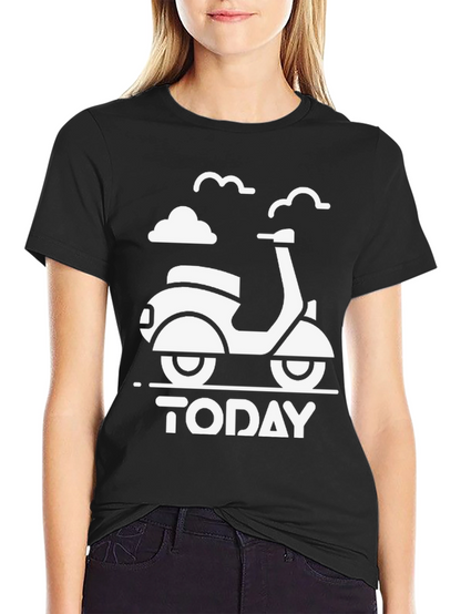 Today Scooter Graphic Tee - Black Unisex T-Shirt