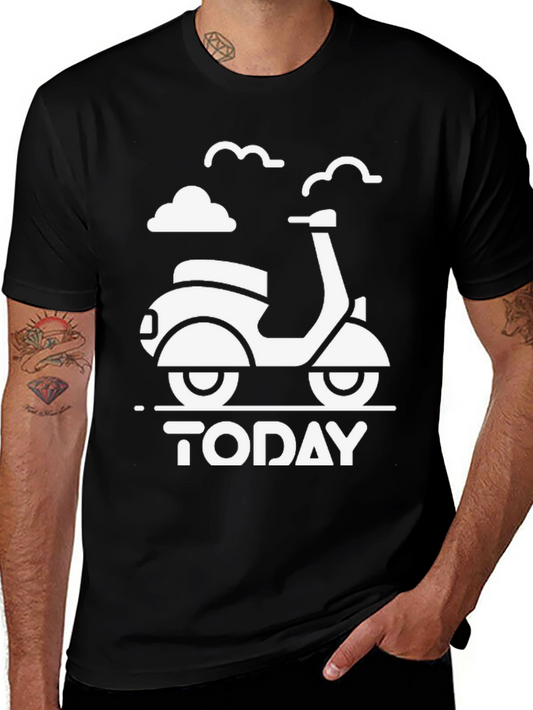 Today Scooter Graphic Tee - Black Unisex T-Shirt