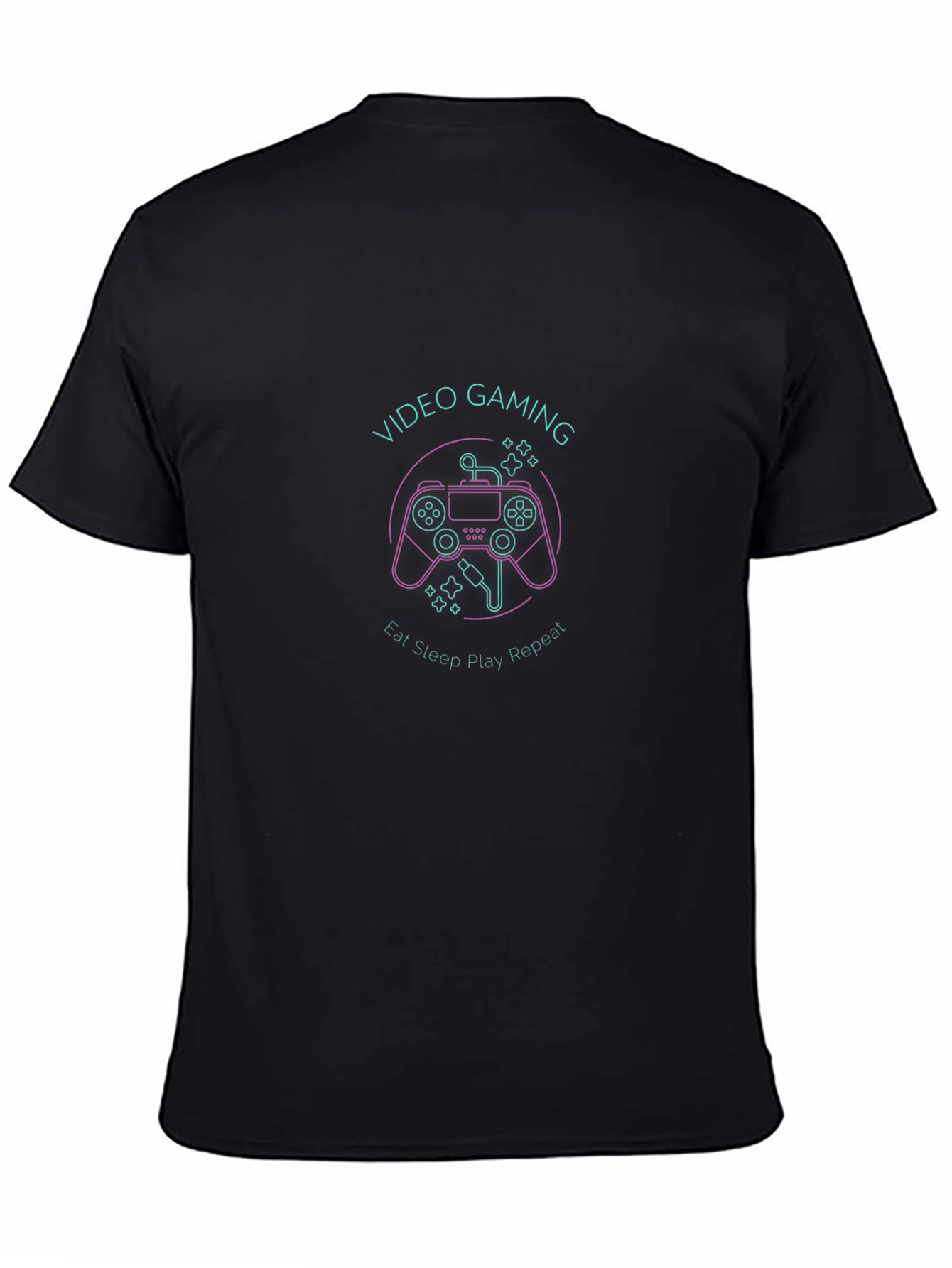 Video Gaming Eat Sleep Play Repeat Black T-Shirt