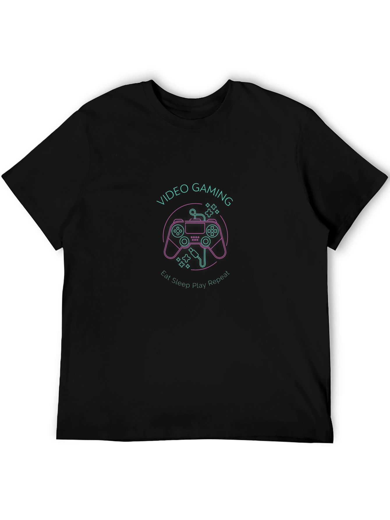 Video Gaming Eat Sleep Play Repeat Black T-Shirt