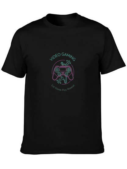 Video Gaming Eat Sleep Play Repeat Black T-Shirt