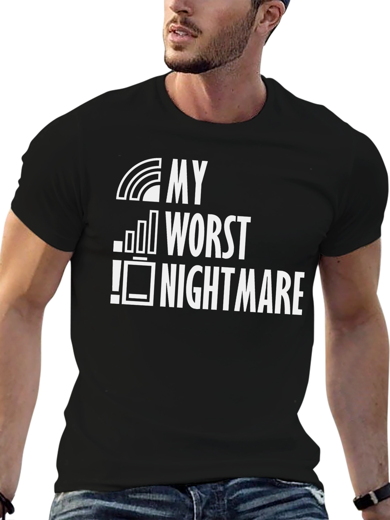 My Worst Nightmare Low Battery Black T-Shirt