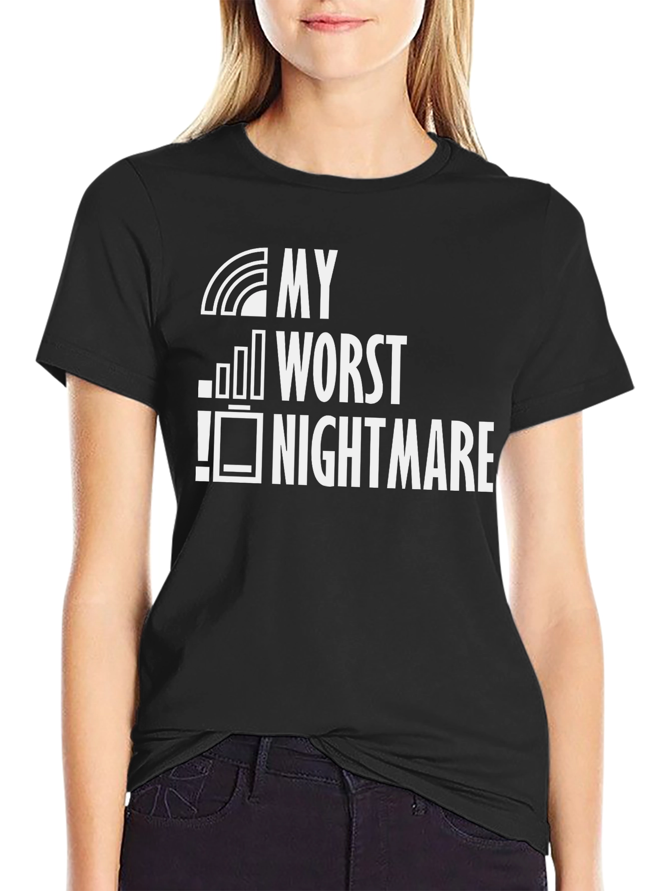 My Worst Nightmare Low Battery Black T-Shirt