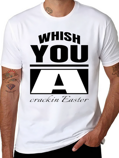 Whish You A Crackin Easter Black T-Shirt