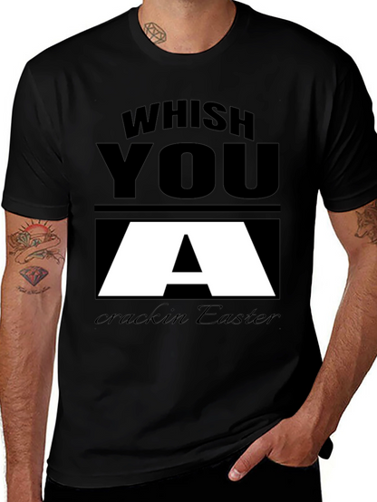 Whish You A Crackin Easter Black T-Shirt