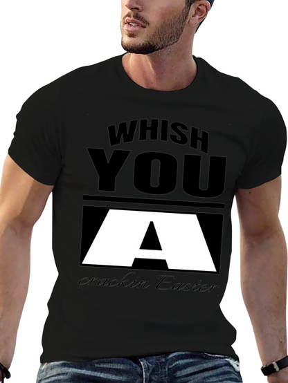 Whish You A Crackin Easter Black T-Shirt