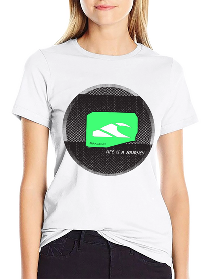 Miracle.C Life Journey Black Graphic Tee