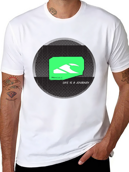 Miracle.C Life Journey Black Graphic Tee