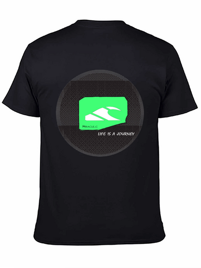 Miracle.C Life Journey Black Graphic Tee
