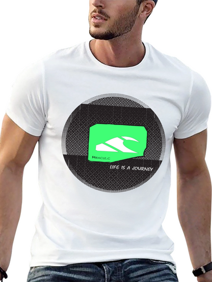 Miracle.C Life Journey Black Graphic Tee
