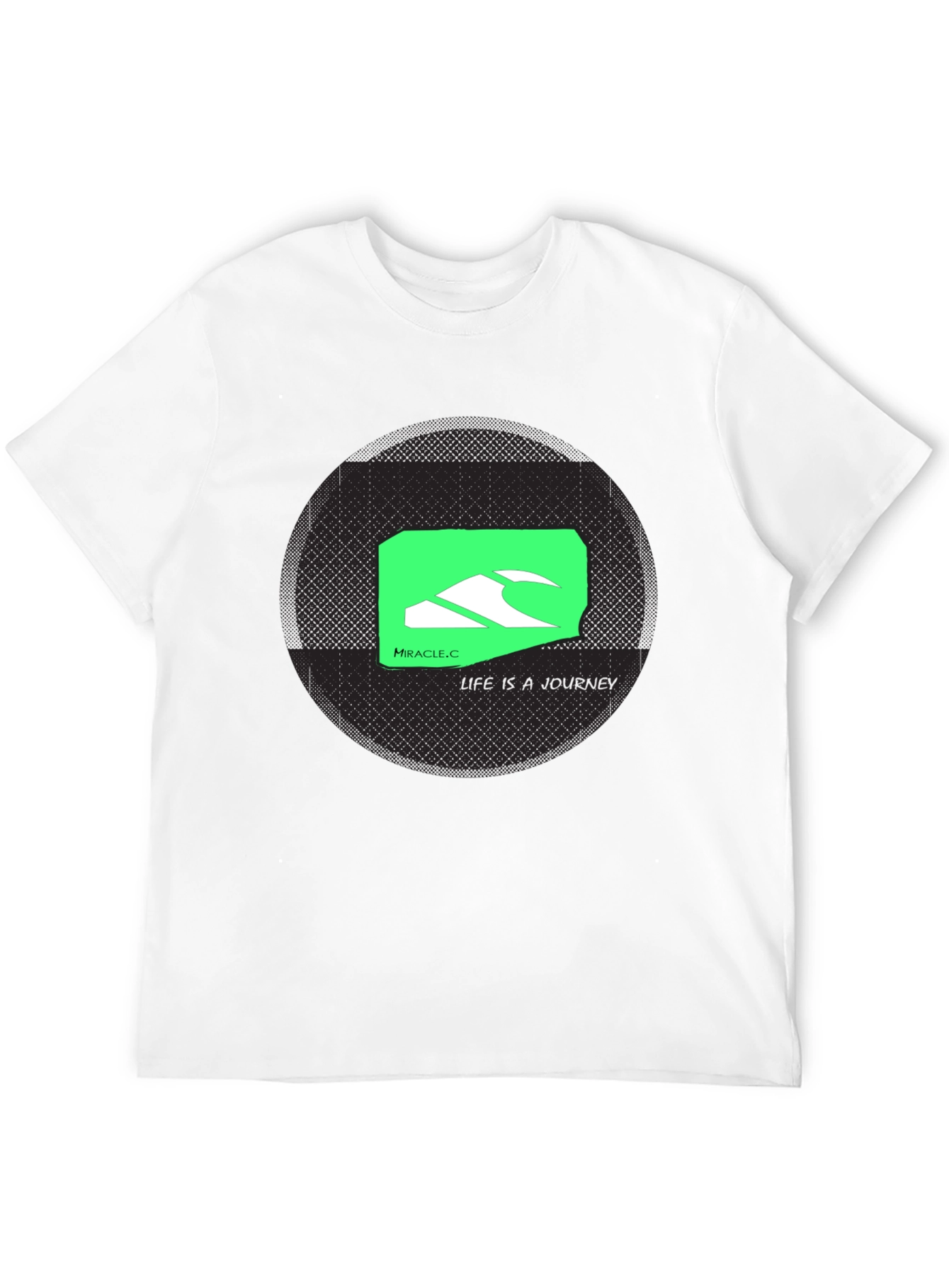 Miracle.C Life Journey Black Graphic Tee