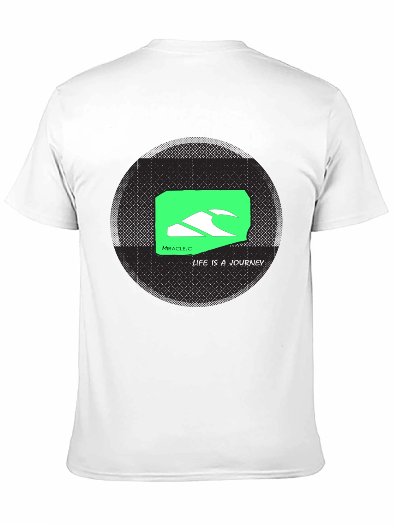 Miracle.C Life Journey Black Graphic Tee