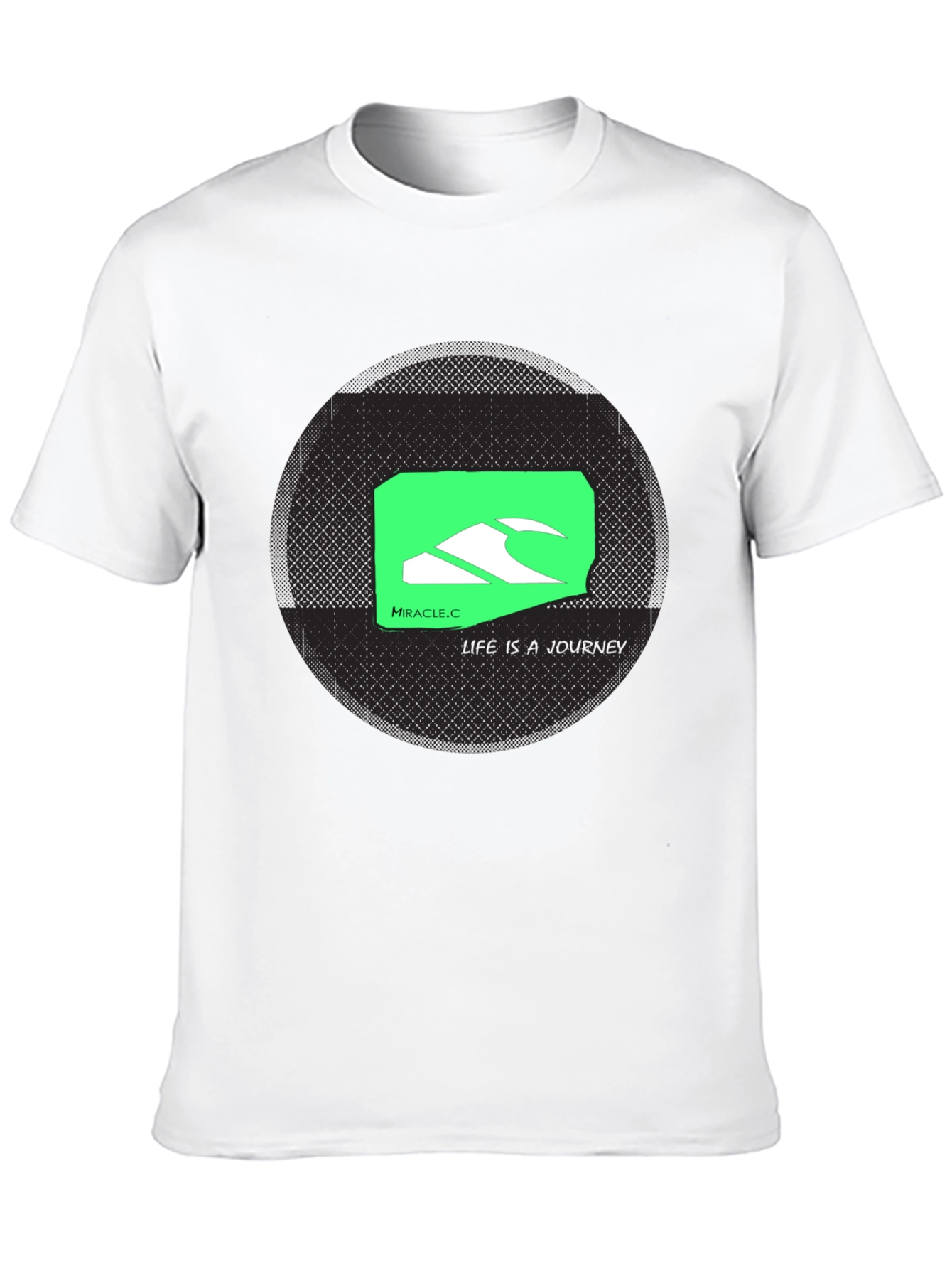 Miracle.C Life Journey Black Graphic Tee