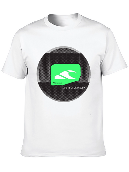 Miracle.C Life Journey Black Graphic Tee