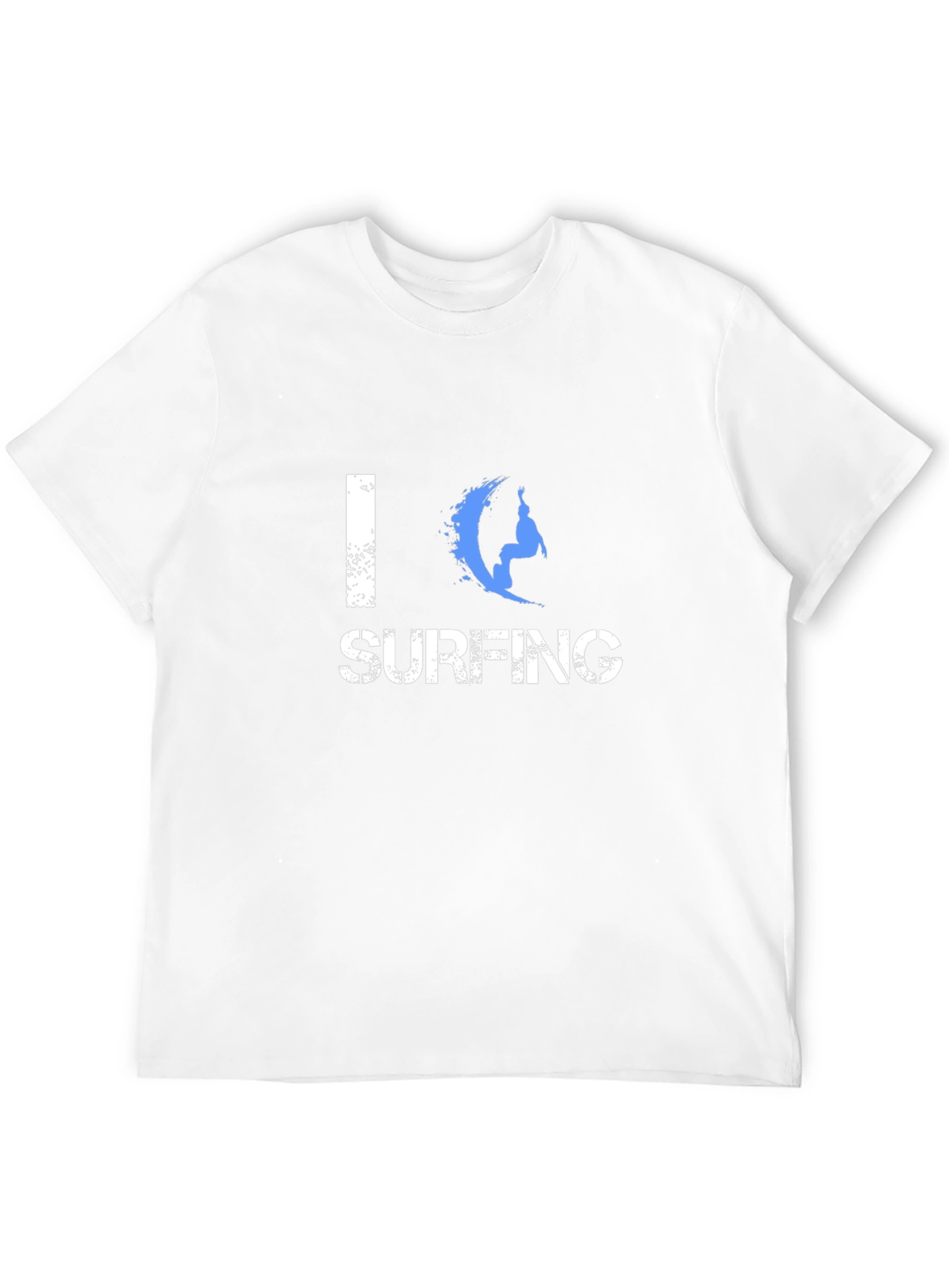 I Love Surfing Graphic Black T-Shirt