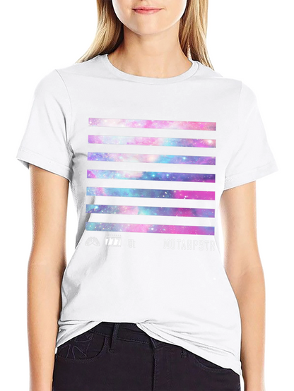 Galaxy Stripe Graphic Tee - NOTAHPSTR Black T-Shirt
