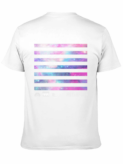 Galaxy Stripe Graphic Tee - NOTAHPSTR Black T-Shirt