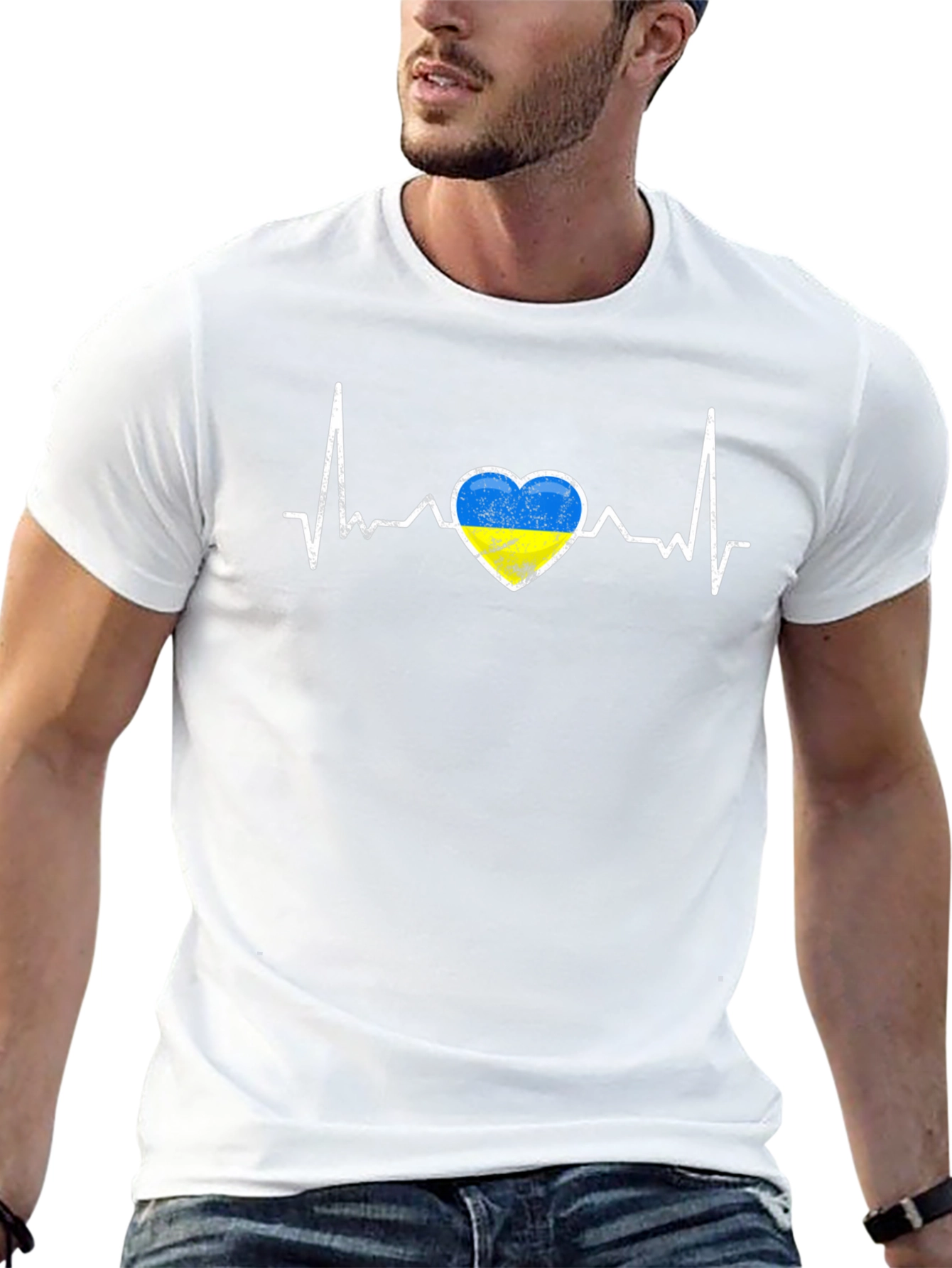 Ukraine Heartbeat T-Shirt - Show Your Support
