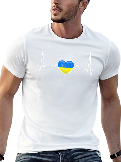 Ukraine Heartbeat T-Shirt - Show Your Support