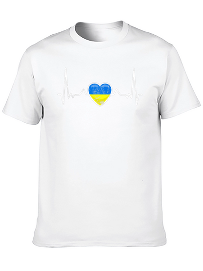 Ukraine Heartbeat T-Shirt - Show Your Support