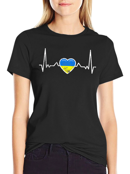 Ukraine Heartbeat T-Shirt - Show Your Support
