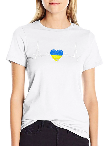 Ukraine Heartbeat T-Shirt - Show Your Support