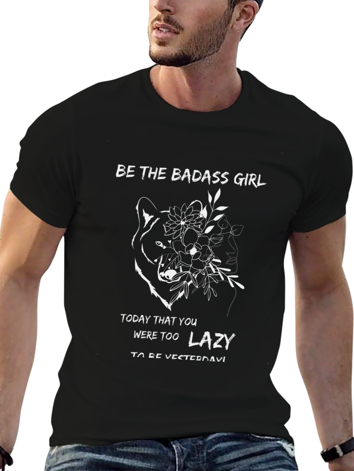 Badass Girl Graphic Print Tee
