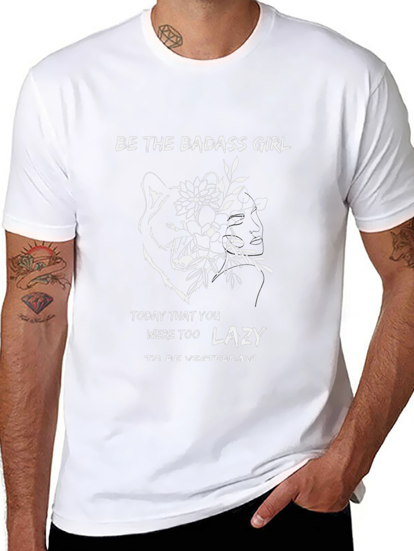 Badass Girl Graphic Print Tee