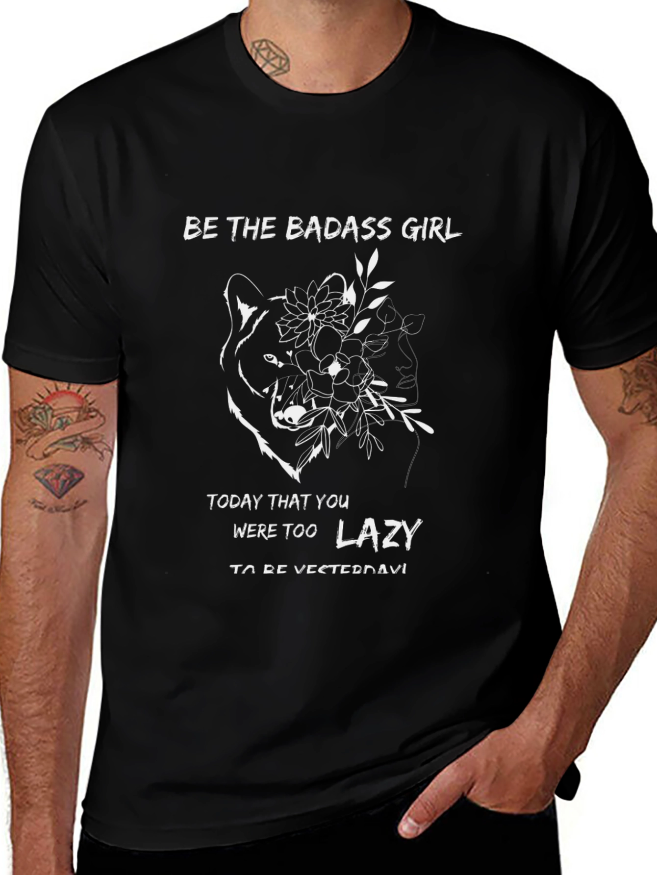 Badass Girl Graphic Print Tee