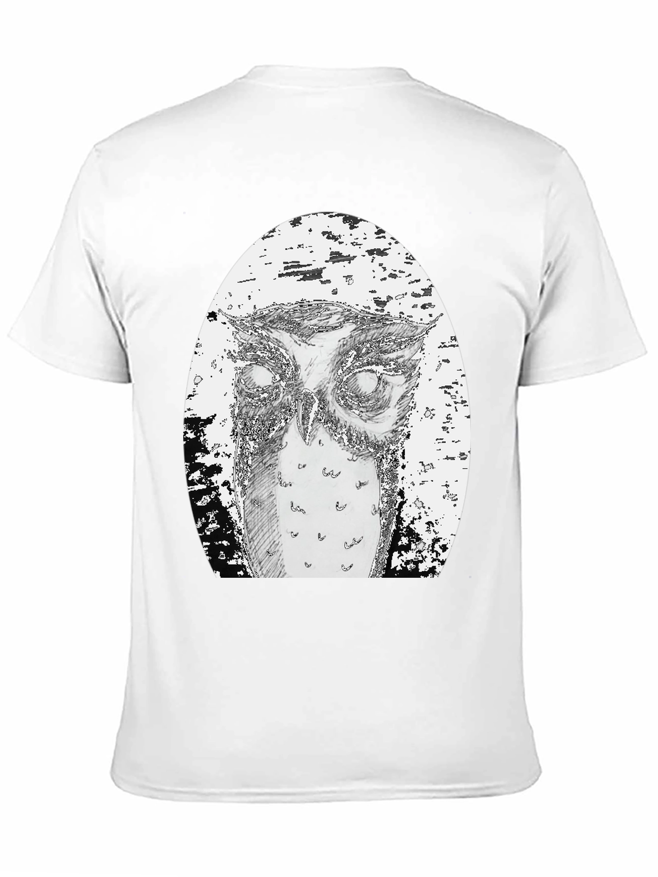 Owl Graphic Tee - Unique Hand Drawn Design