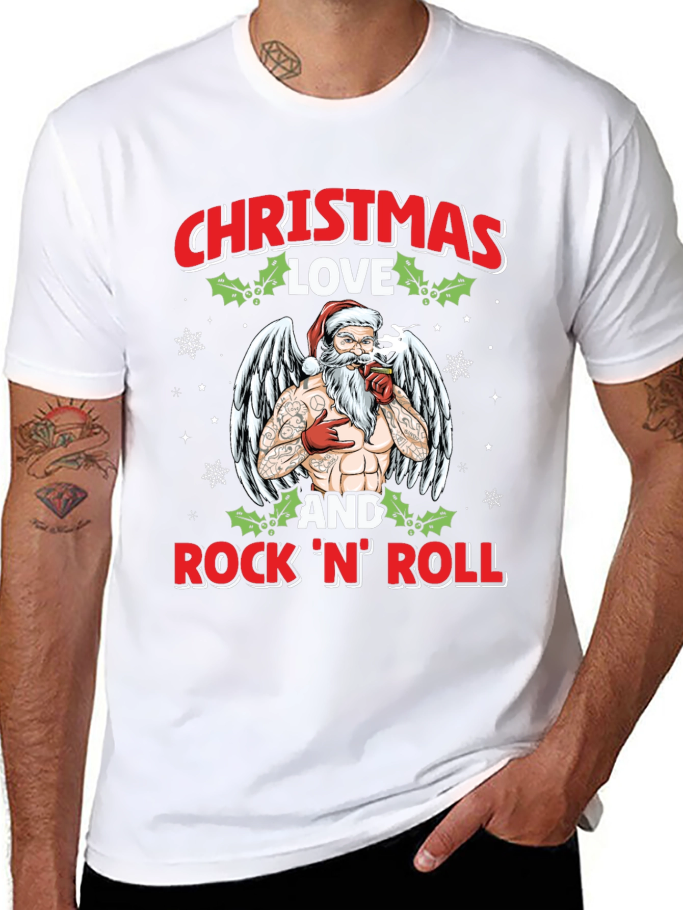 Christmas Love and RocknRoll T-Shirt