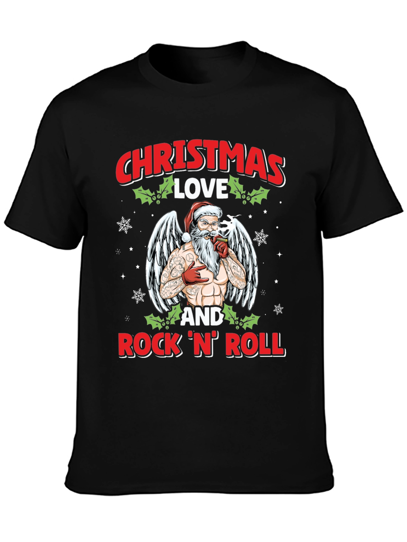 Christmas Love and RocknRoll T-Shirt