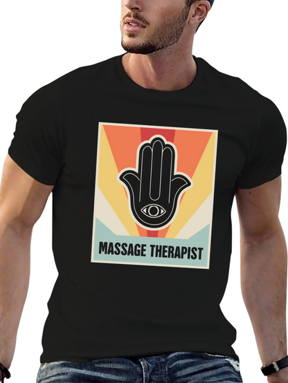 Massage Therapist Retro Graphic T-Shirt