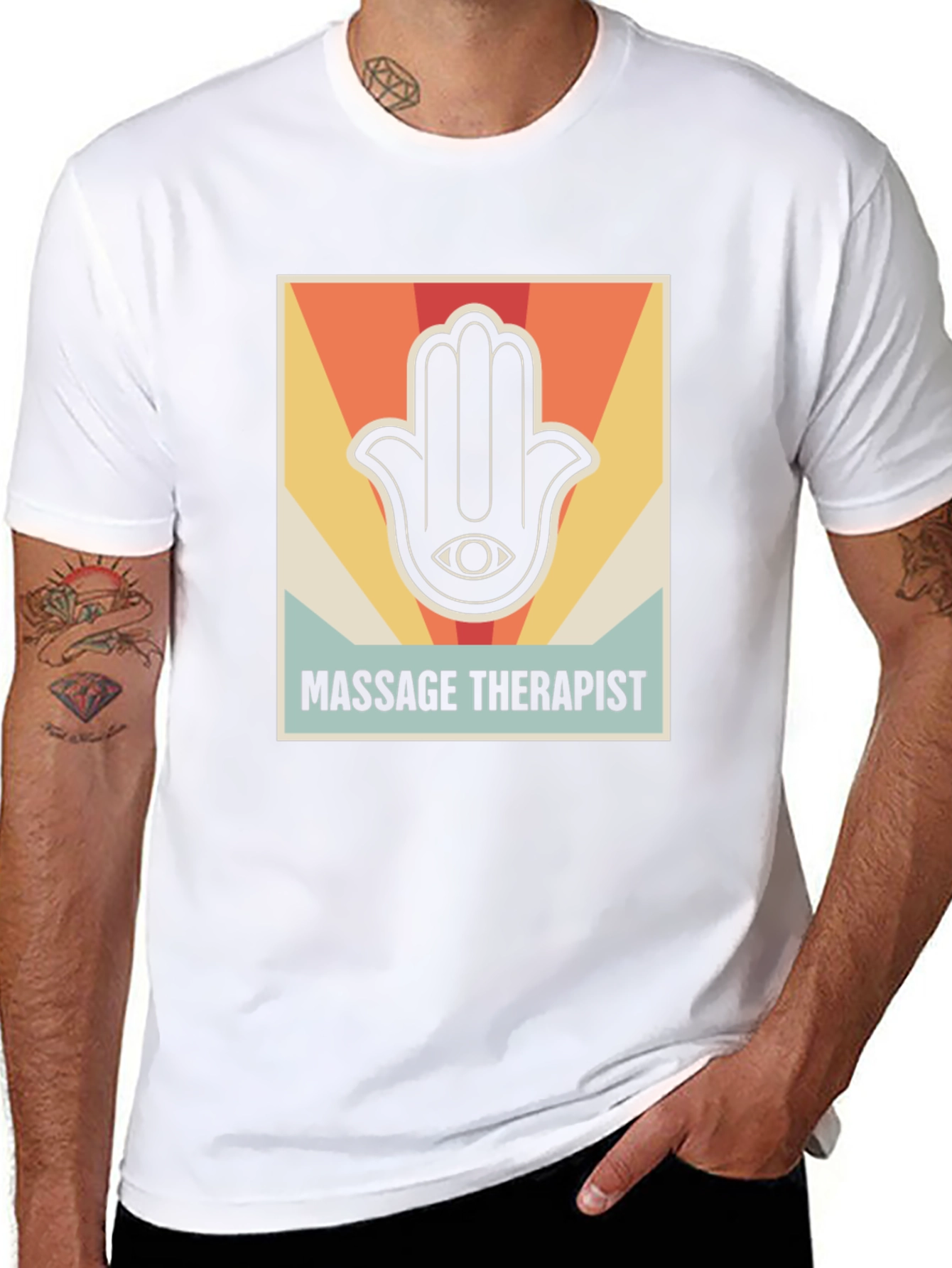 Massage Therapist Retro Graphic T-Shirt