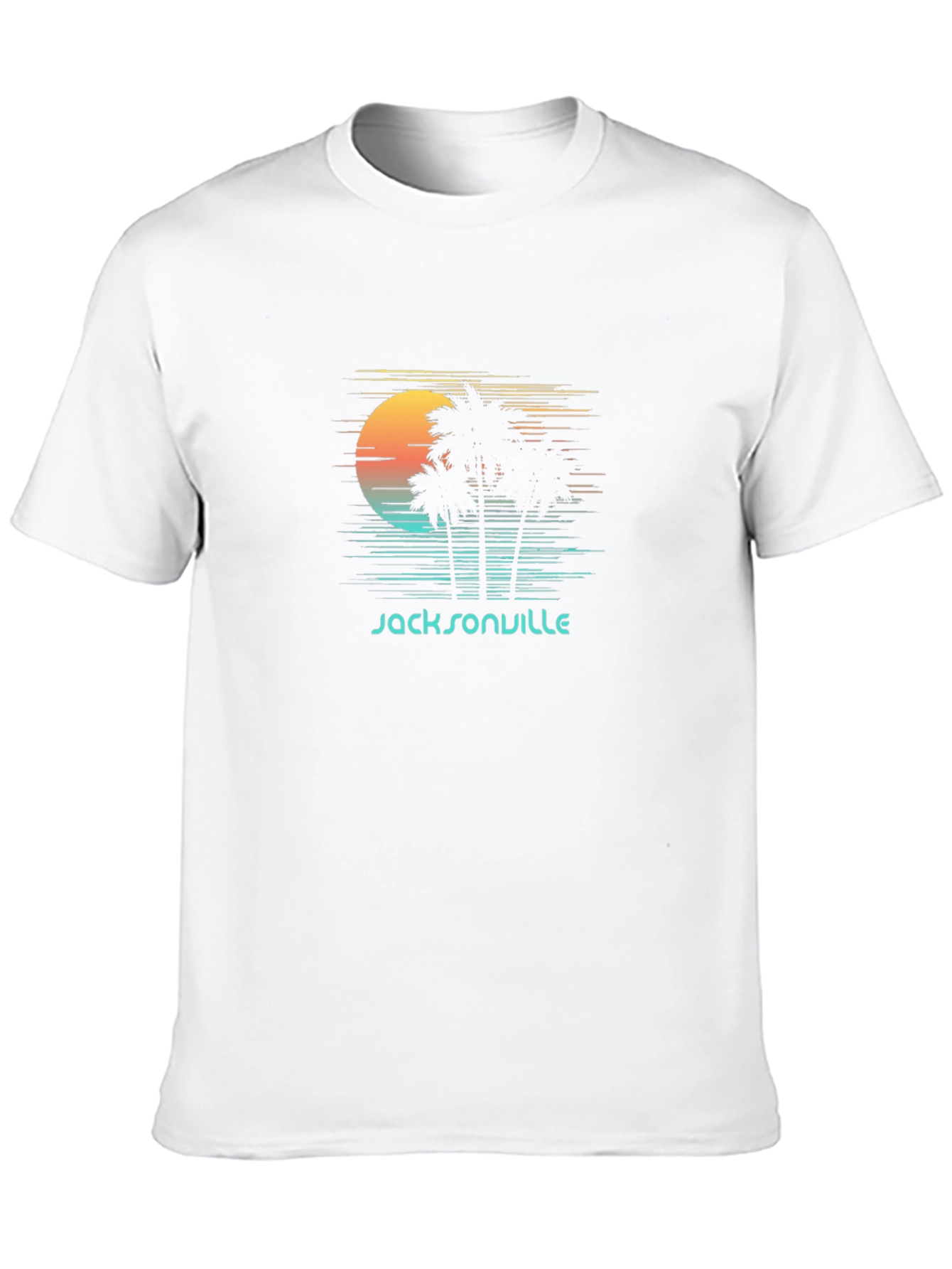 Jacksonville Retro Sunset Palm Tree Graphic Tee