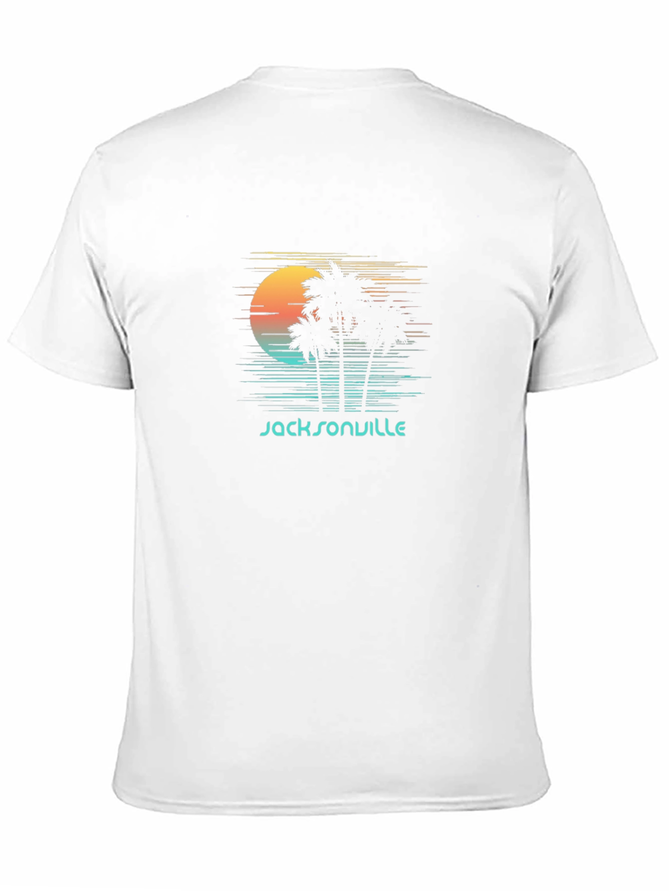 Jacksonville Retro Sunset Palm Tree Graphic Tee