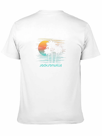 Jacksonville Retro Sunset Palm Tree Graphic Tee