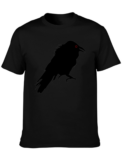 Raven Graphic Tee - Black Crow Design T-Shirt