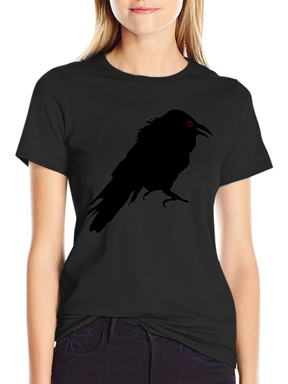 Raven Graphic Tee - Black Crow Design T-Shirt