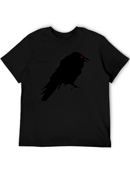 Raven Graphic Tee - Black Crow Design T-Shirt