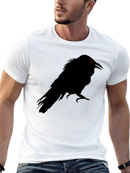 Raven Graphic Tee - Black Crow Design T-Shirt