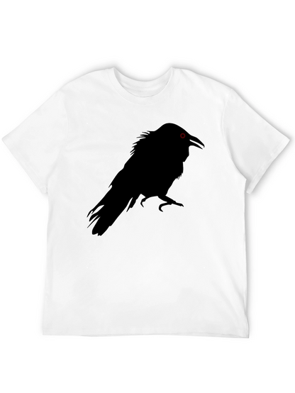 Raven Graphic Tee - Black Crow Design T-Shirt