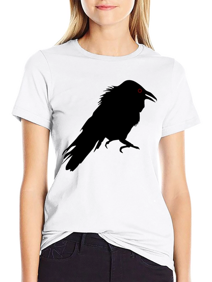 Raven Graphic Tee - Black Crow Design T-Shirt