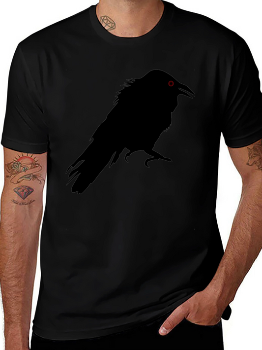 Raven Graphic Tee - Black Crow Design T-Shirt