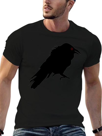 Raven Graphic Tee - Black Crow Design T-Shirt
