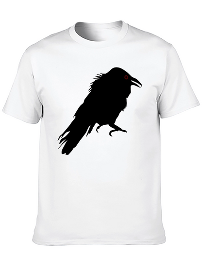 Raven Graphic Tee - Black Crow Design T-Shirt