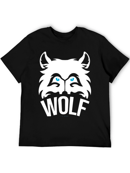 Cool Wolf Graphic Tee - Mens Black T-Shirt
